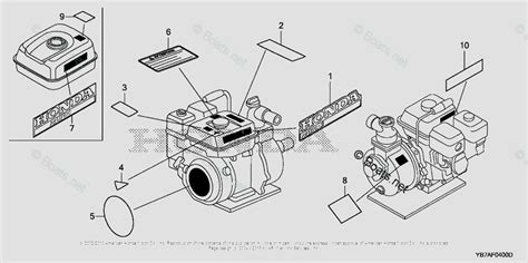 Honda Water Pumps Wh20x Cr Vin Gx140 1000001 To Gx140 3263982 Oem Parts Diagram For Labels 2