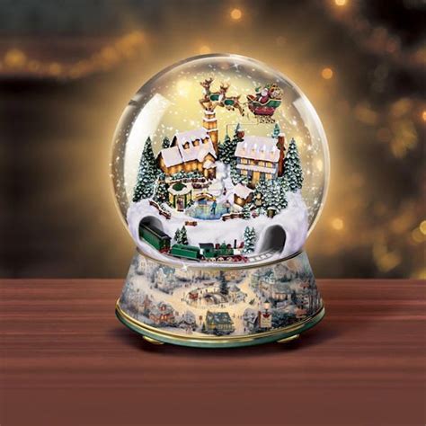 Musical Snow Globes With Light Thomas Kinkade Snow Globes Animated