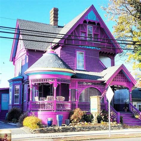 Purple Victorian House Bohemian Decor Victorian Style Homes Painted Lady House