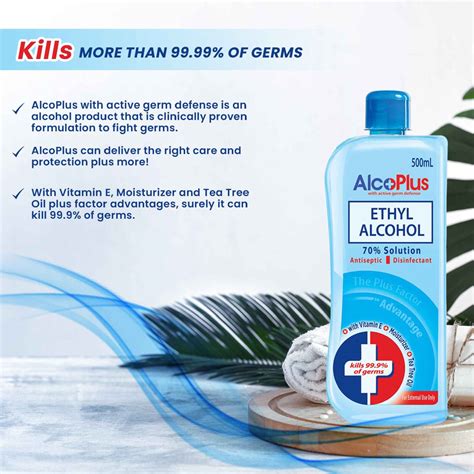 Alcoplus Ethyl Alcohol 70 Solution 500ml Biggrocer