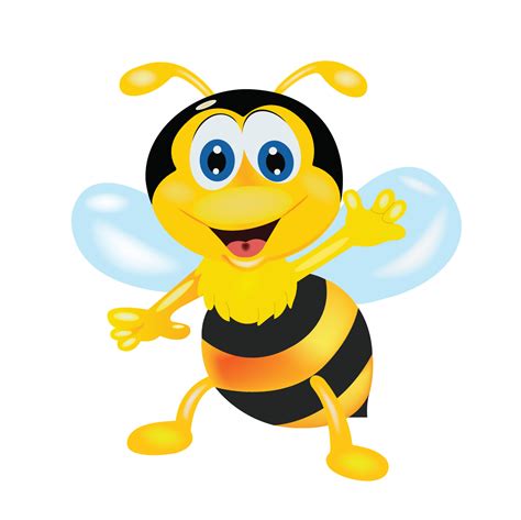 Bee Cartoon Honey Insect Animal Illustration 3d Vector Flying