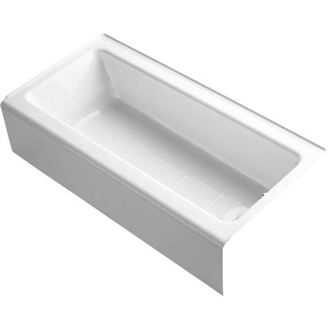 An alcove bathtub is a luxurious bathtub that is designed to be installed in the alcove section of your bathroom, with 3 of its sides perfectly enclosed by a wall. KOHLER Bellwether White Cast Iron Rectangular Alcove ...