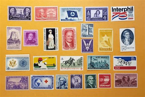 25 Unused Us Postage Stamps Mint Vintage Usa Stamps Assorted Etsy