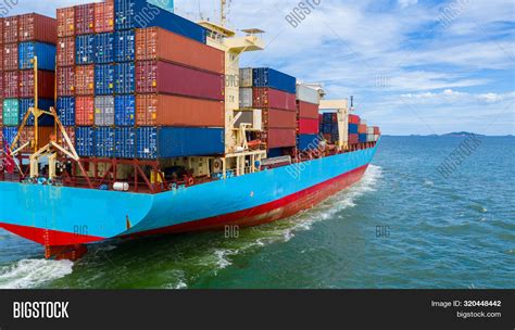 Container Ship Working Image And Photo Free Trial Bigstock