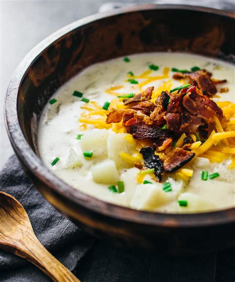 Creamy Potato Soup With Bacon And Cheddar Savory Tooth