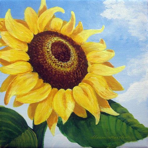 Sunflower Watercolor Painting Easy Sunflower