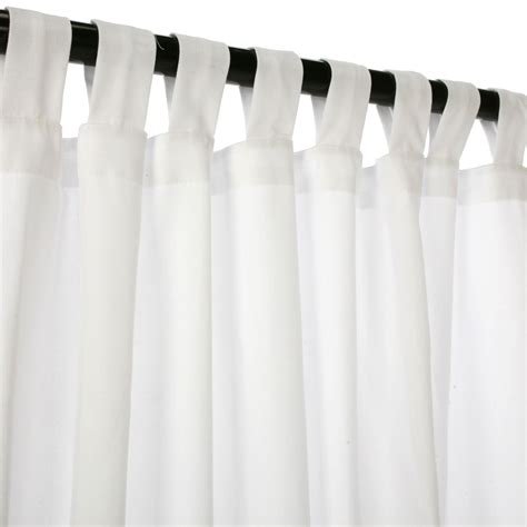 Shop Pure White Weathersmart Outdoor Curtain With Tabs