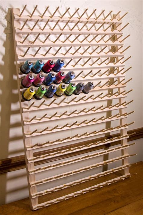 Thread Rack Larger Spools Thread Organization Thread Etsy Sewing Room