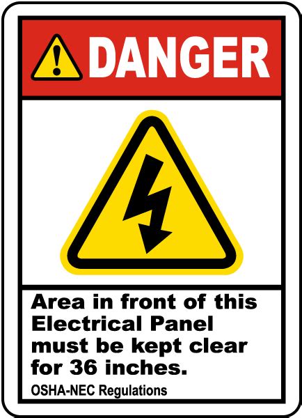 Strategies for electrical labeling and documentation. Must Be Kept Clear For 36 Inches Label J6740 - by SafetySign.com