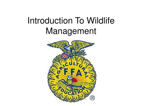PPT - Introduction To Wildlife Management PowerPoint Presentation, free ...