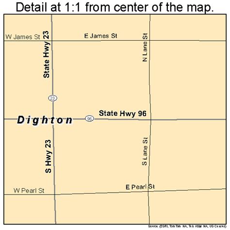 Dighton Kansas Street Map 2018050