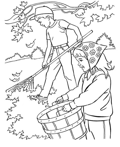 Coloring Pages Of Fall Scenes Coloring Home