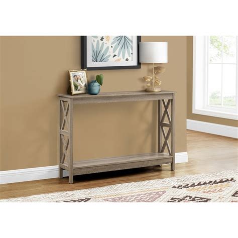 Monarch 48 Inch Accent Table Dark Taupe Hall Console Overstock