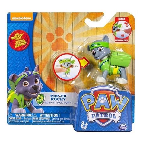 Paw Patrol Action Pack Pup Rocky Toy Figure 778988129494 3