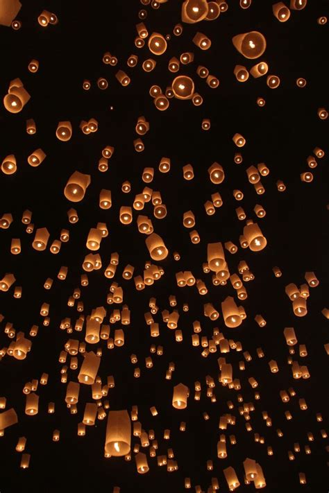 Lantern Festival In Chaing Mai Thailand Floating