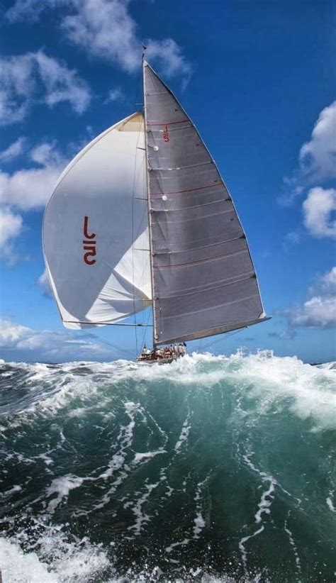 Big Waves Sailing Boat Sailing Vessel