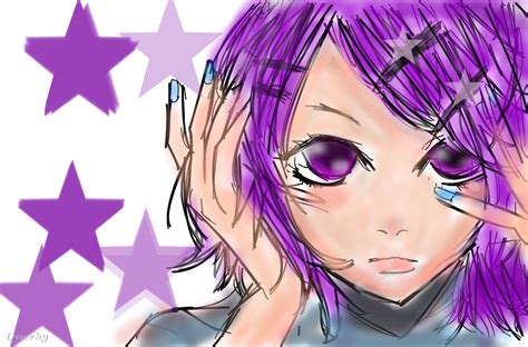 Purple Anime ← An Anime Speedpaint Drawing By Naomi35295 Queeky