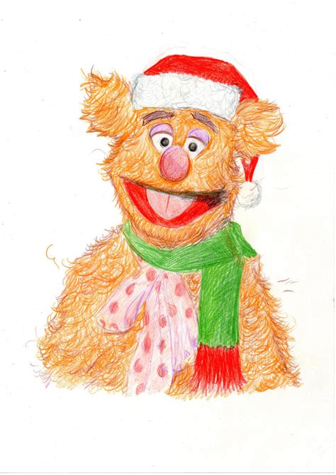 Christmas Fozzie Bear Sketch By Ditch Scrawls On Deviantart