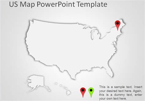 Awesome And Free Usa Map Outline For Powerpoint Presentations