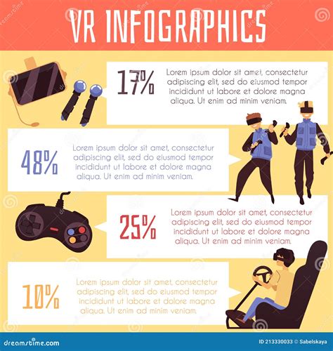 Vr Technology Infographic Poster Template With Virtual Reality