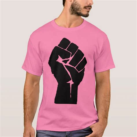 Black Power Fist T Shirt Zazzle