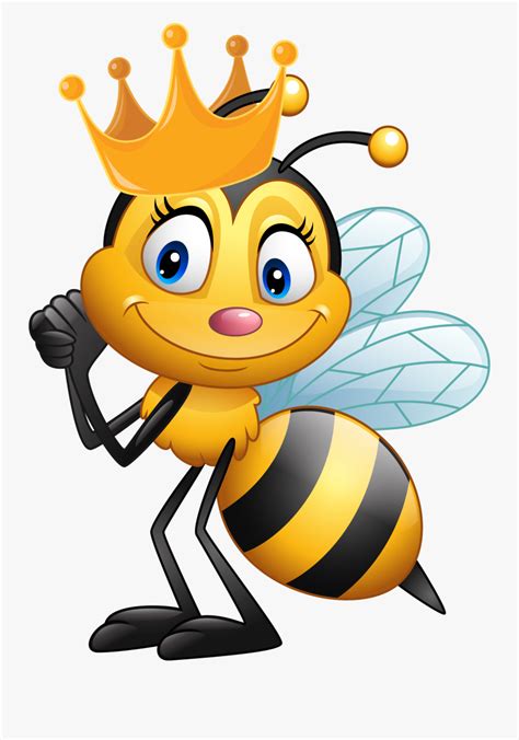 Transparent Vintage Bee Png Cartoon Queen Bee Free Transparent