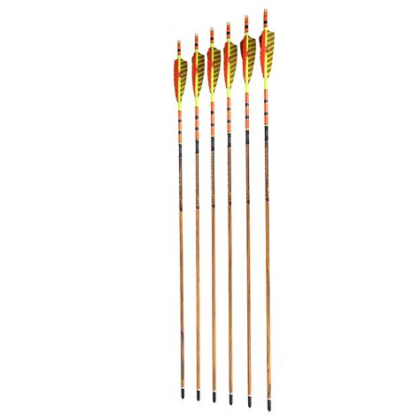 Black Eagle Vintage Arrows Crested Wfeathers 6 Pack Heights Outdoors