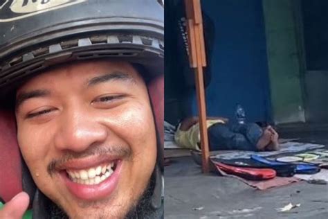 Video Driver Ojol Nangis Lihat Penjual Raket Tertidur Di Pinggir Jalan