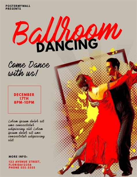 Ballroom Dancing Flyer Design Template Education Poster Poster