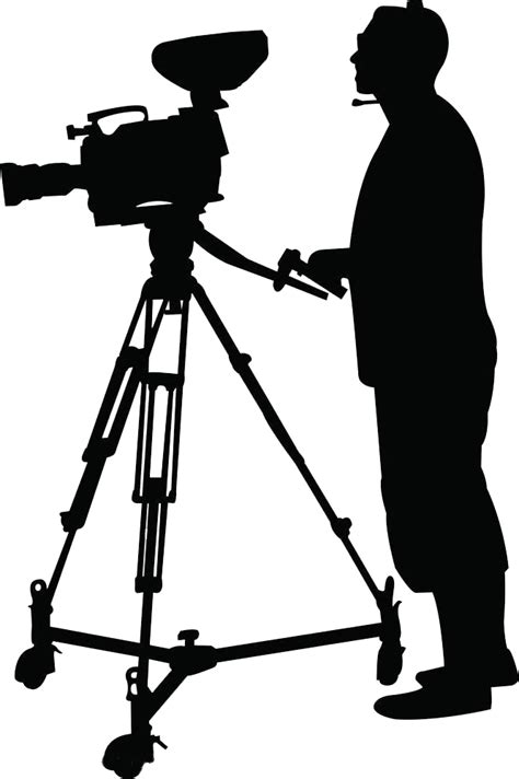 Camera Operator Clip Art Cameraman Silhouette Png Download 6651000