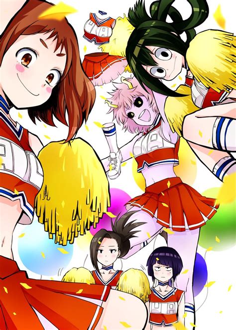 Uraraka Ochako Asui Tsuyu Yaoyorozu Momo Ashido Mina Jirou Kyouka And More Boku No Hero