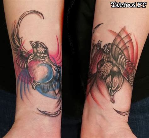 Birds Tattoo Designs On Wrist Good Vs Evil Tattoos Pictures Evil