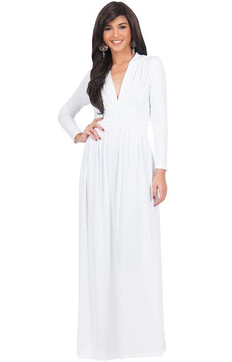 Paige Elegant Evening Maxi Dress Gown Long Sleeve Stretchy Outfit