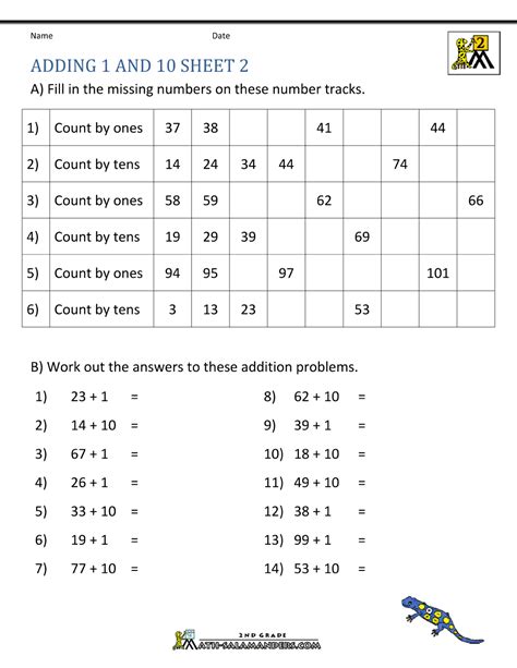 Second Grade Addition Worksheets F67