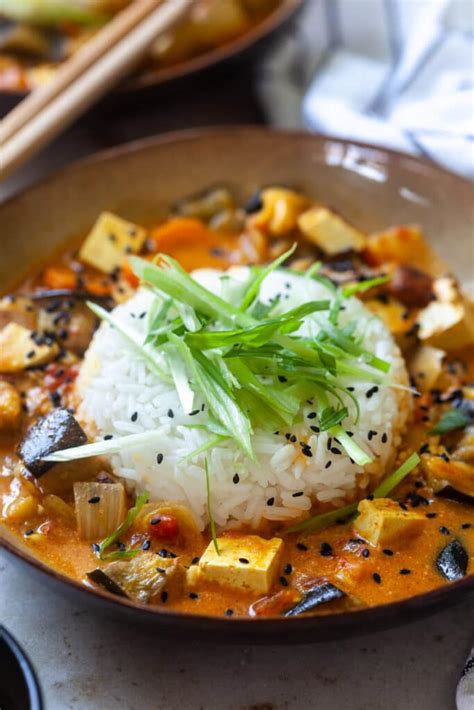 Roasted Eggplant And Tofu Curry Vibrant Plate