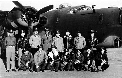 Captain James M Stewart USAAF Standing Fourth From Left Commanding Officer Rd