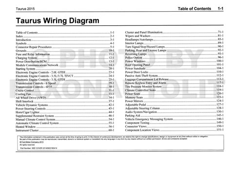 2015 Ford Taurus Wiring Diagram Manual Original