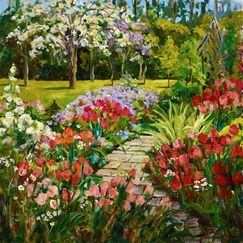 Garden Path Painting By Ingrid Dohm Artmajeur