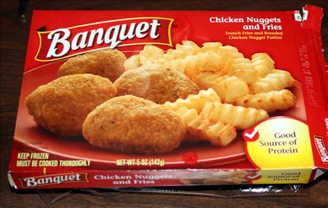 Find quality products to add to your shopping serve up a piping hot delight filled with chunks of tender chicken and vegetables simmered in a. Forsythkid: A Critique of Banquet's Chicken Nuggets and Fries