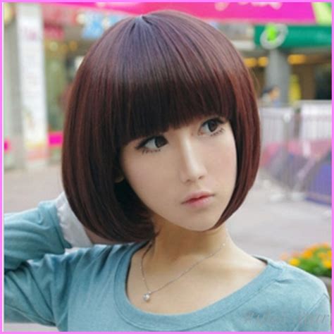 Korean long curly wigs bangs cosplay costume wig storecococo. Korean haircut for girls with round face Hairstyles ...