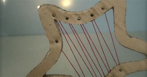 Cardboard Harp Kids Craft A Saviors Born Pinterest Craft