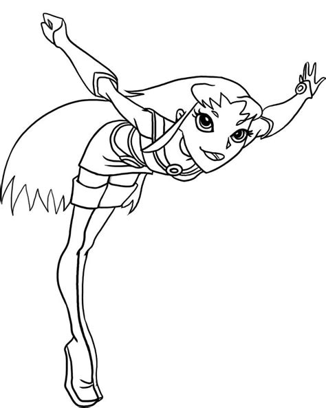 Starfire Coloring Pages At Free Printable Colorings