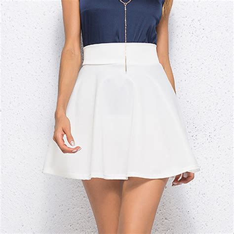 new summer high waist ball pleated skirts harajuku skirts solid a line sailor mini skirt plus