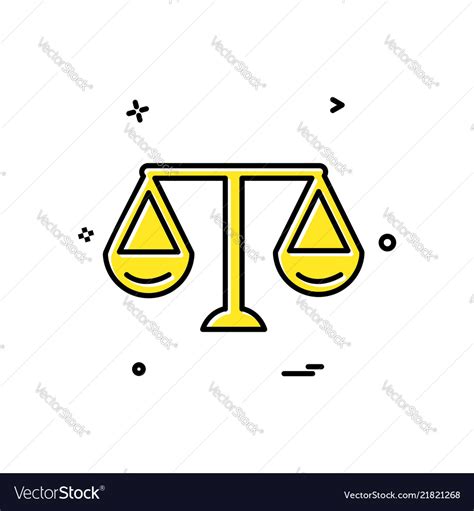 Libra Icon Design Royalty Free Vector Image Vectorstock