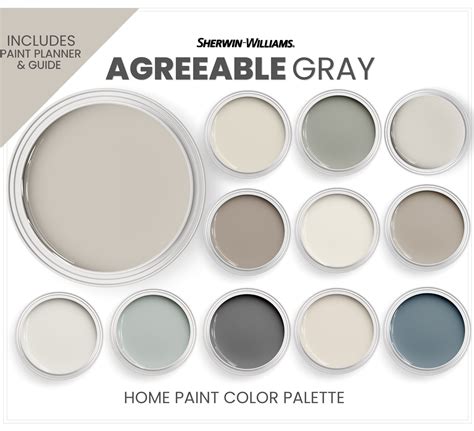 Agreeable Gray Coordinating Colors Sherwin Williams Color Etsy Uk