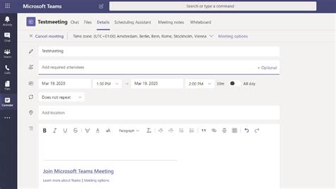 How To Set Up A Microsoft Teams Meeting