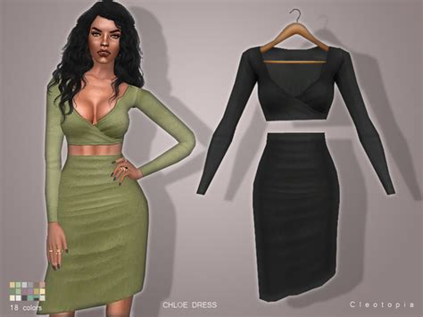 Chloe Bodycon Dress By Cleotopia At Tsr Sims 4 Updates