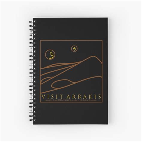Outline Drawing Visit Arrakis Dune Movie Spiral Notebook By Yelena Ua