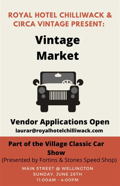 Vintage Market Will Join Vintage Classic Car Show Sunday June Fvn