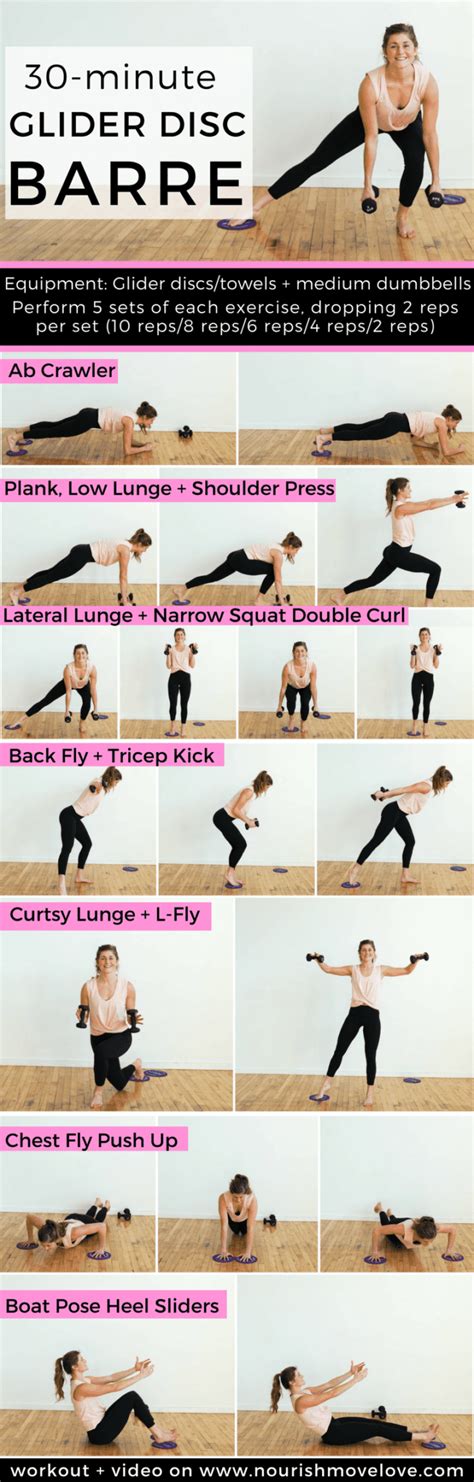 Get in shape the easy way with the ab glider exercise equipment. At-Home Glider Disc Barre Workout | Nourish Move Love
